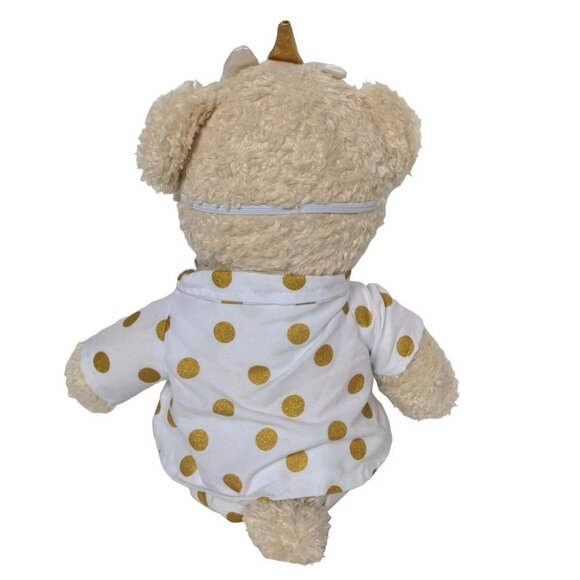 FAO Schwarz Bedtime Teddy Bear Pajama Robe Sleep Mask Stuffed Animal 2020 13.5" - Picture 3 of 7